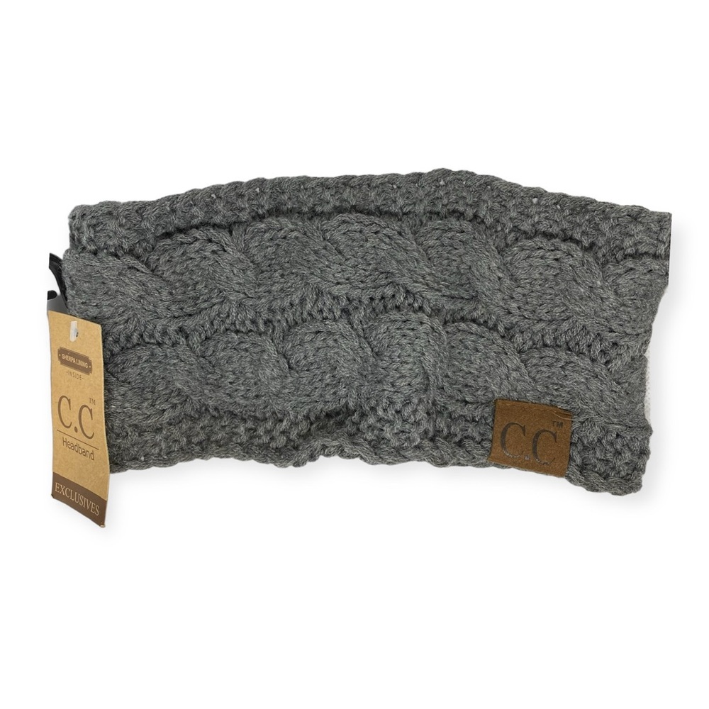 New CC Gray Cable Headband